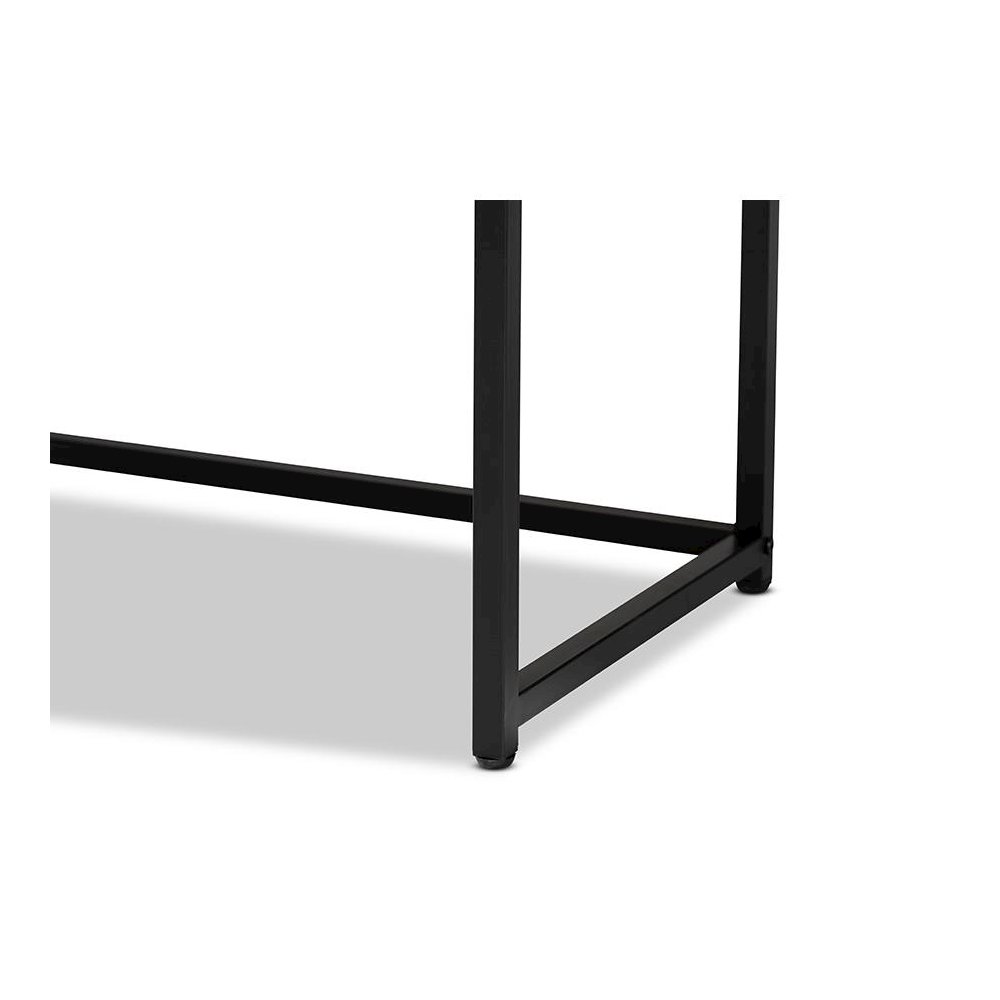 Black Metal 2-Door Storage Cabinet with Natural Rattan. Picture 6