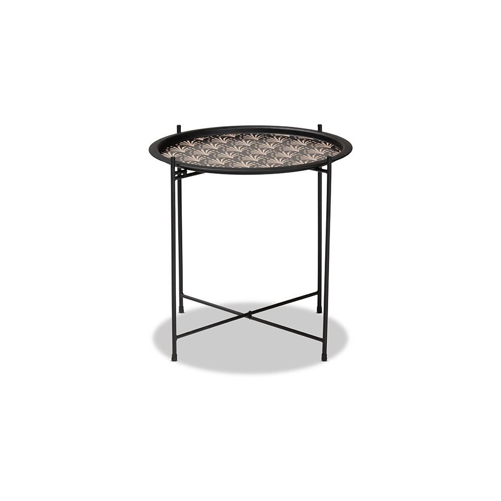 Baxton Studio Ivana Modern and Contemporary Black Finished Metal Plant Stand. Picture 2