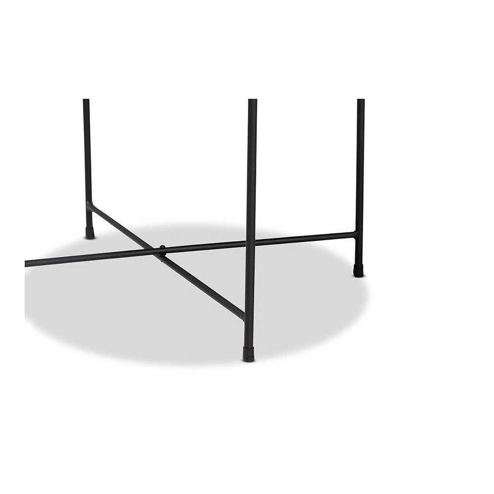 Baxton Studio Ivana Modern and Contemporary Black Finished Metal Plant Stand. Picture 3