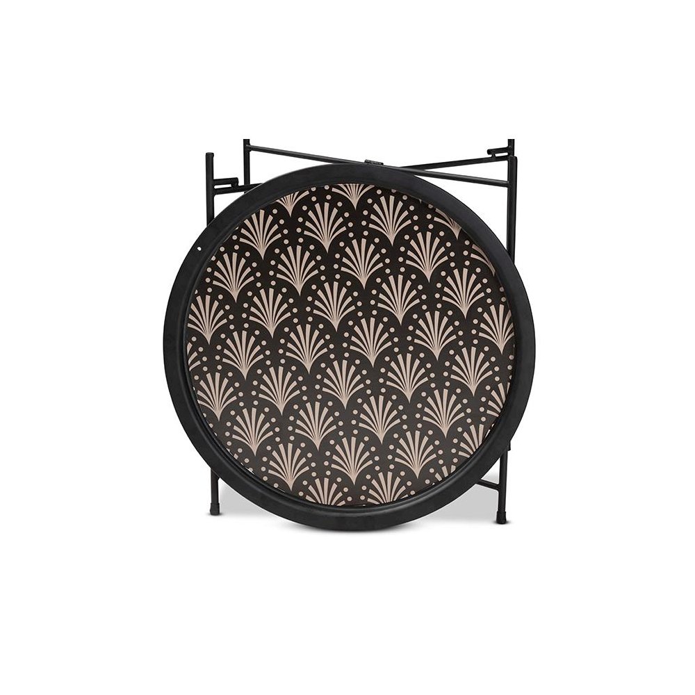 Baxton Studio Ivana Modern and Contemporary Black Finished Metal Plant Stand. Picture 4