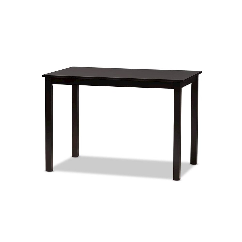 Sand Fabric Upholstered and Dark Brown Finished Wood 5-Piece Dining Set. Picture 3