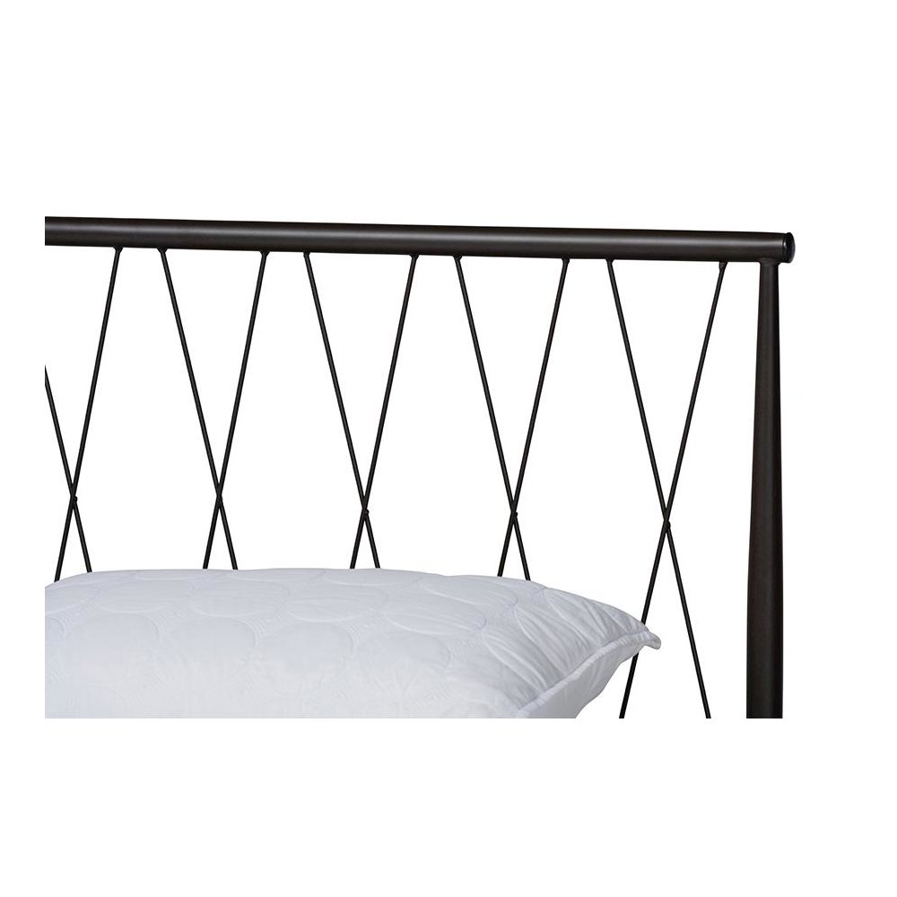 Baxton Studio Nano Modern and Contemporary Black Finished Metal Full Size Platform Bed. Picture 5
