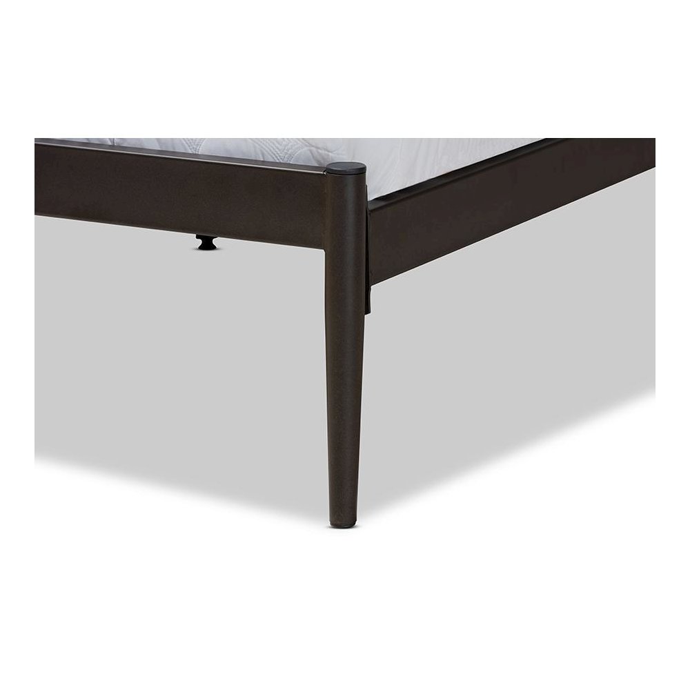 Baxton Studio Nano Modern and Contemporary Black Finished Metal Full Size Platform Bed. Picture 6