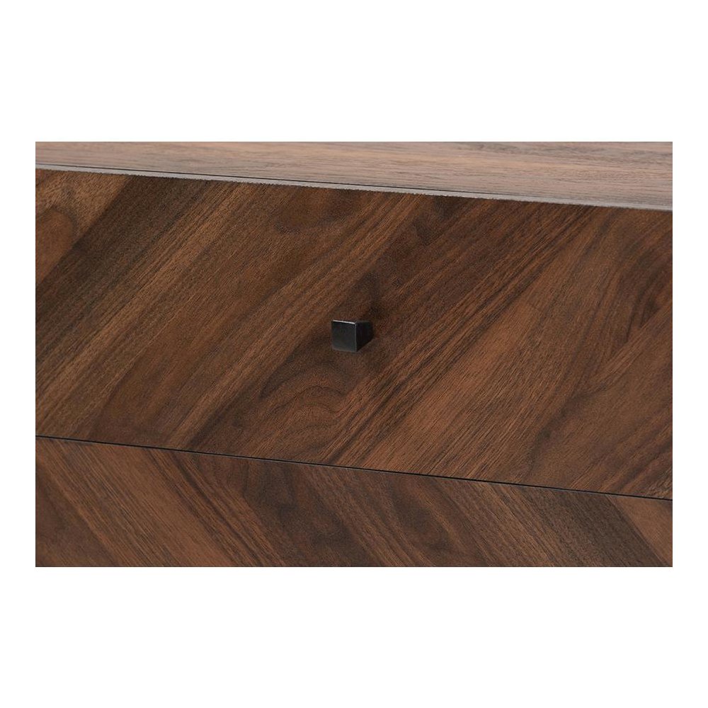 Baxton Studio Hartman Mid-Century Modern Walnut Brown Finished Wood TV Stand. Picture 6