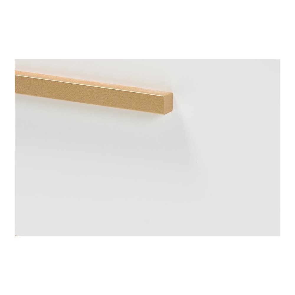 Baxton Studio Giolla Contemporary Glam and Luxe White Finished Wood and Gold Metal 2-Drawer Nightstand. Picture 7
