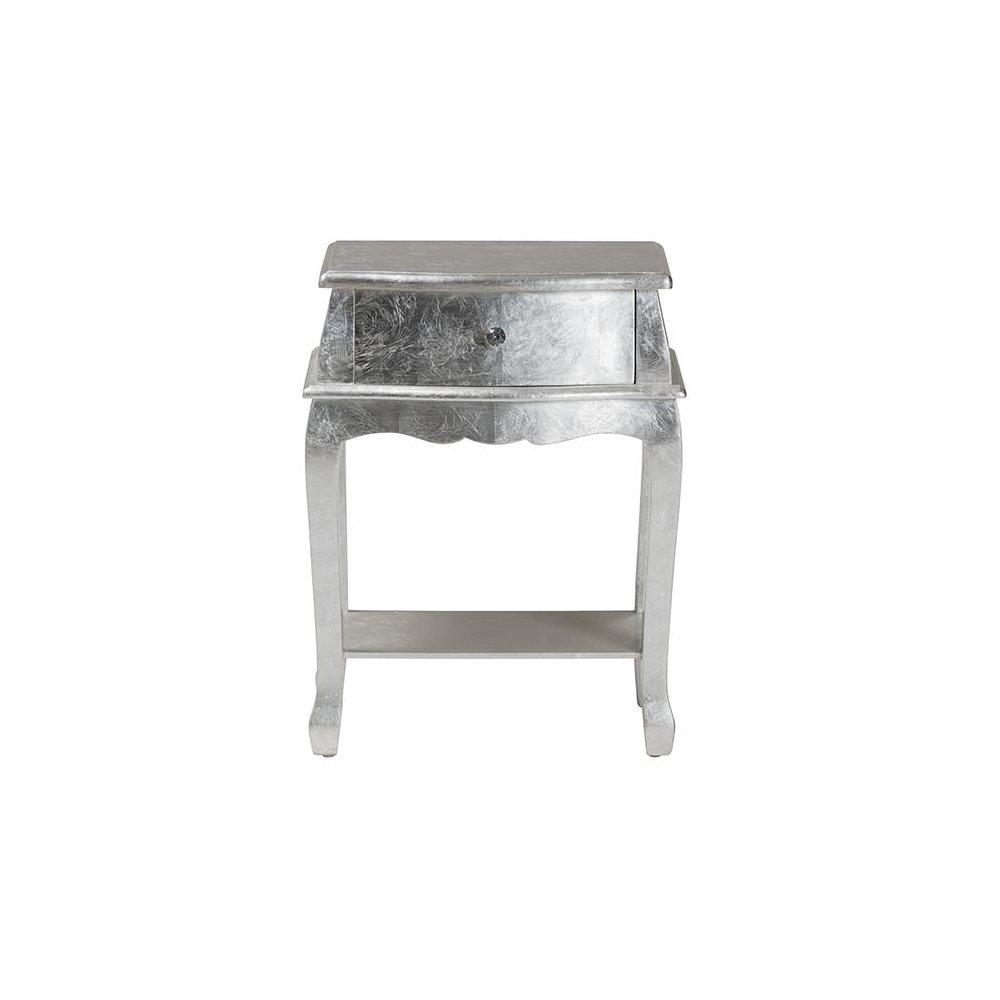 Baxton Studio Harriet Classic and Traditional Silver Finished Wood 1-Drawer Nightstand. Picture 3