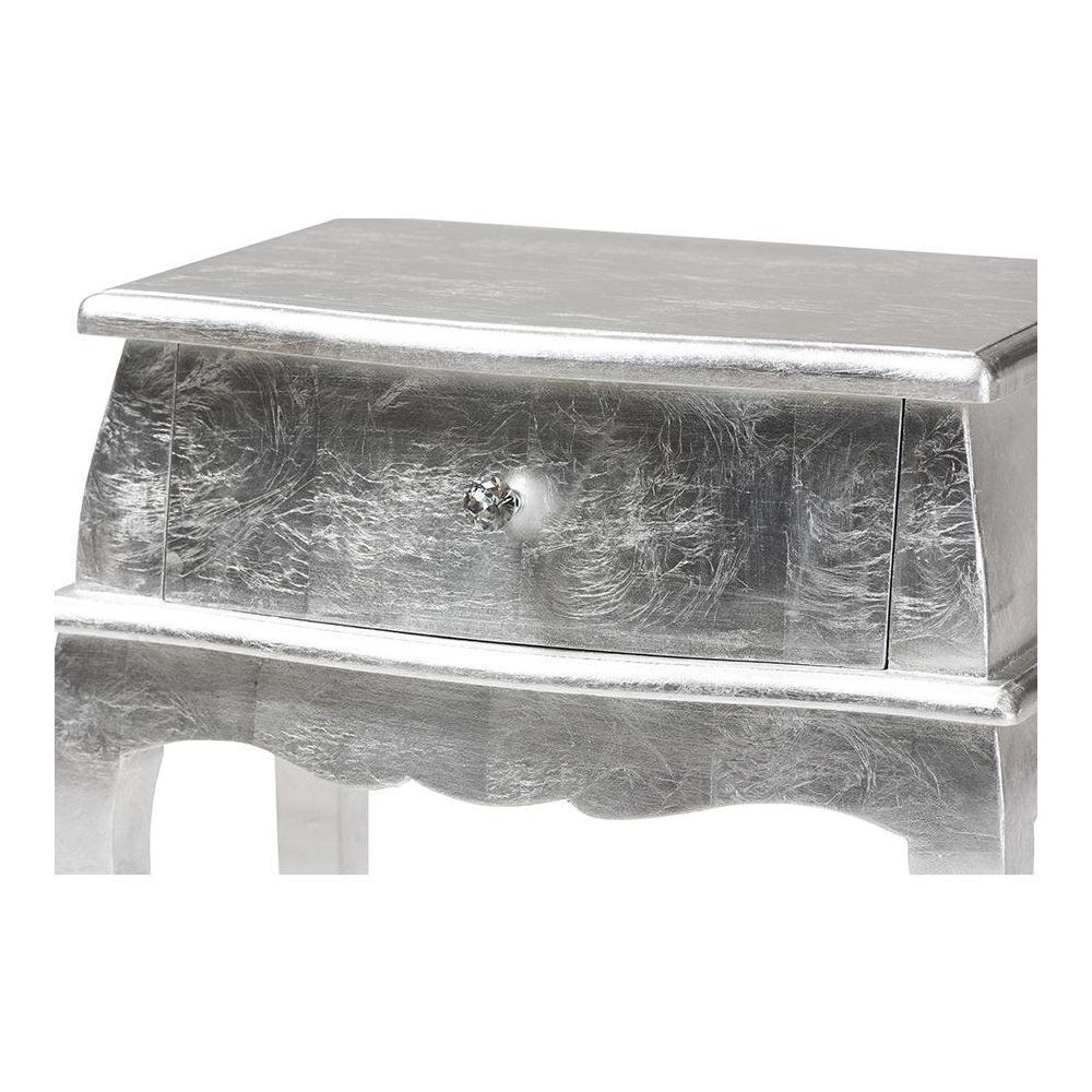Baxton Studio Harriet Classic and Traditional Silver Finished Wood 1-Drawer Nightstand. Picture 5