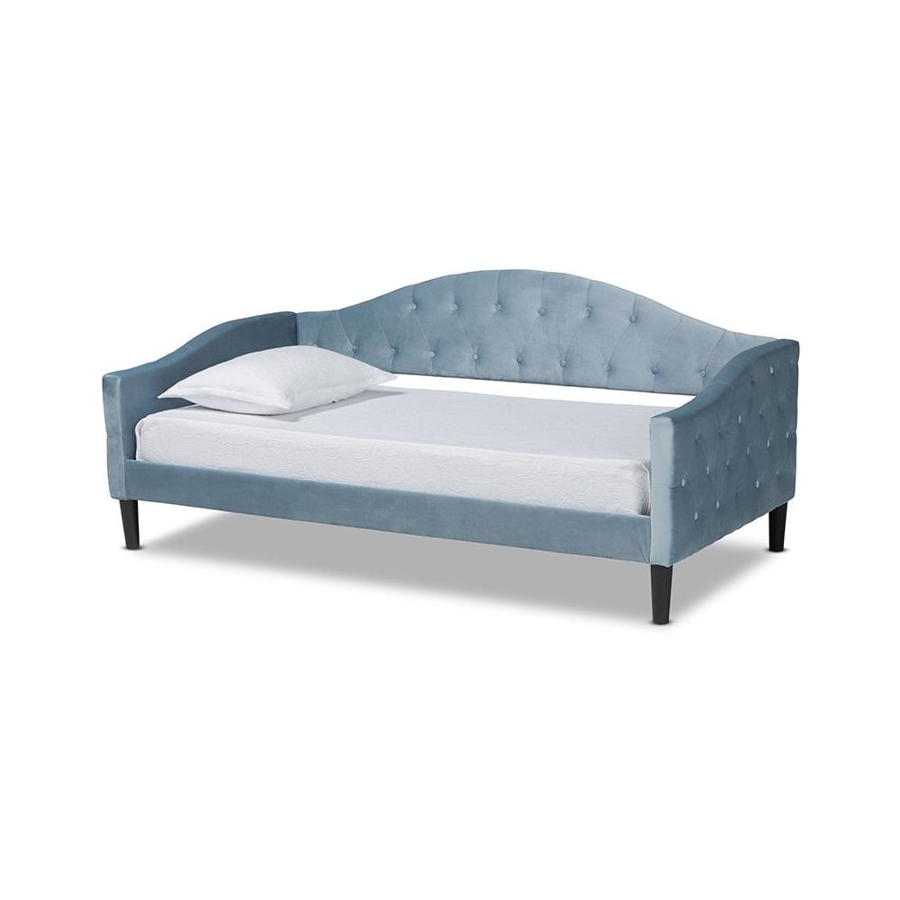 Dark Brown Finished Wood Twin Size Daybed. Picture 1