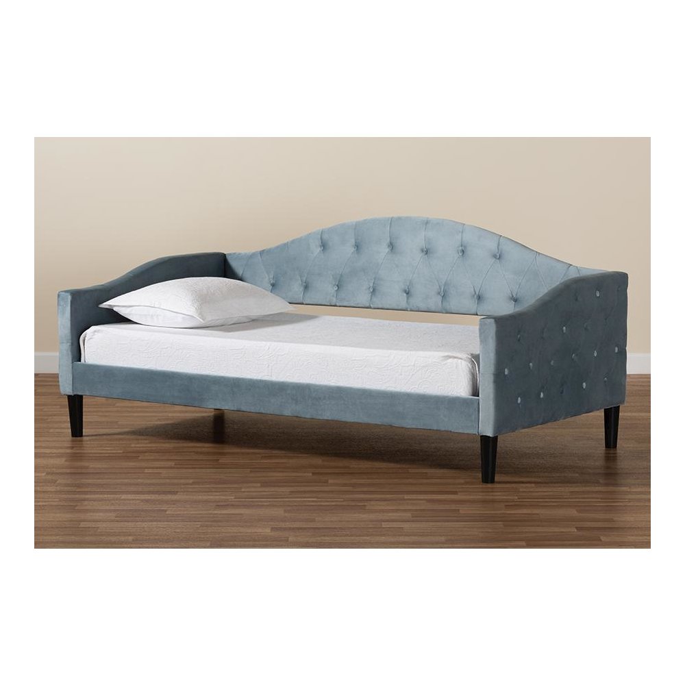 Dark Brown Finished Wood Twin Size Daybed. Picture 8