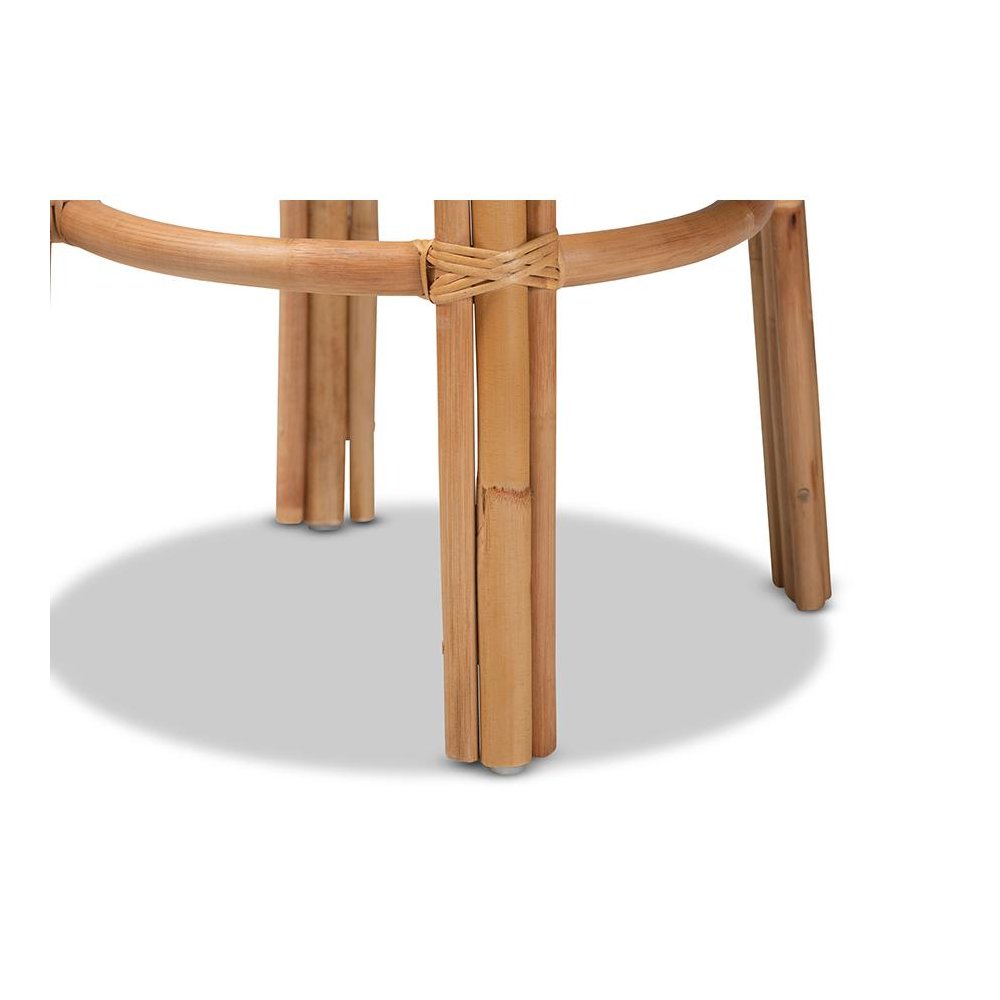 bali & pari Orchard Modern Bohemian Natural Brown Rattan Bar Stool. Picture 6
