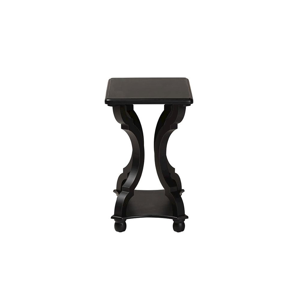 Baxton Studio Cianna Classic and Traditional Black Wood End Table. Picture 3