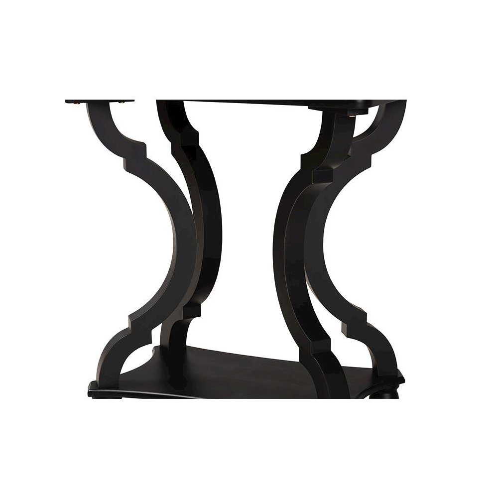Baxton Studio Cianna Classic and Traditional Black Wood End Table. Picture 4