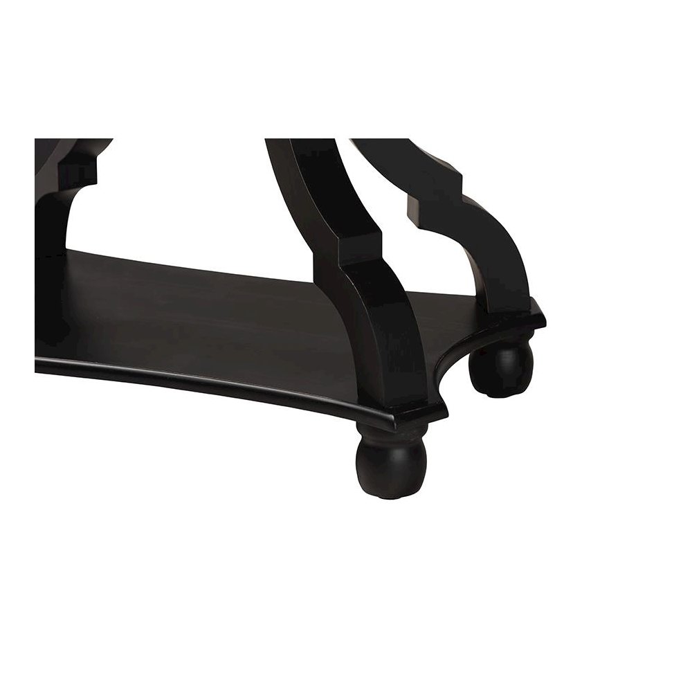 Baxton Studio Cianna Classic and Traditional Black Wood End Table. Picture 5