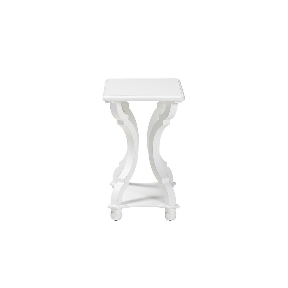 Baxton Studio Cianna Classic and Traditional White Wood End Table. Picture 3