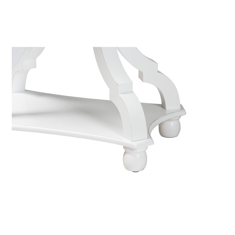 Baxton Studio Cianna Classic and Traditional White Wood End Table. Picture 5