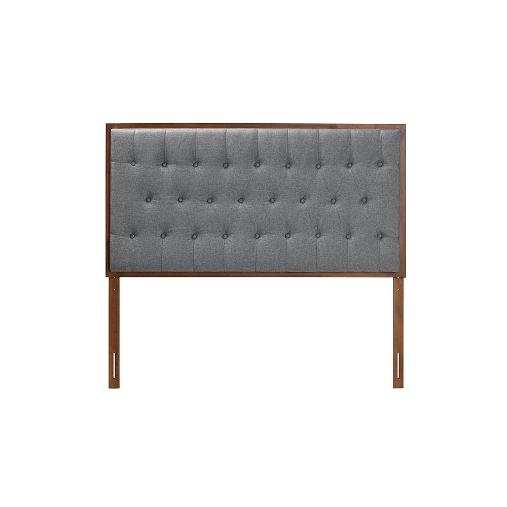 Walnut Brown Finished Wood King size Headboard. Picture 2