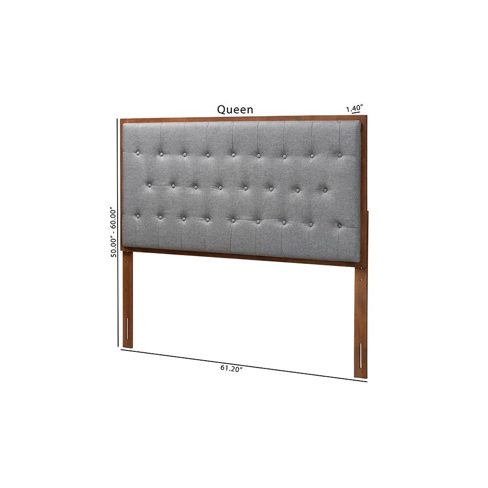 Walnut Brown Finished Wood King size Headboard. Picture 7
