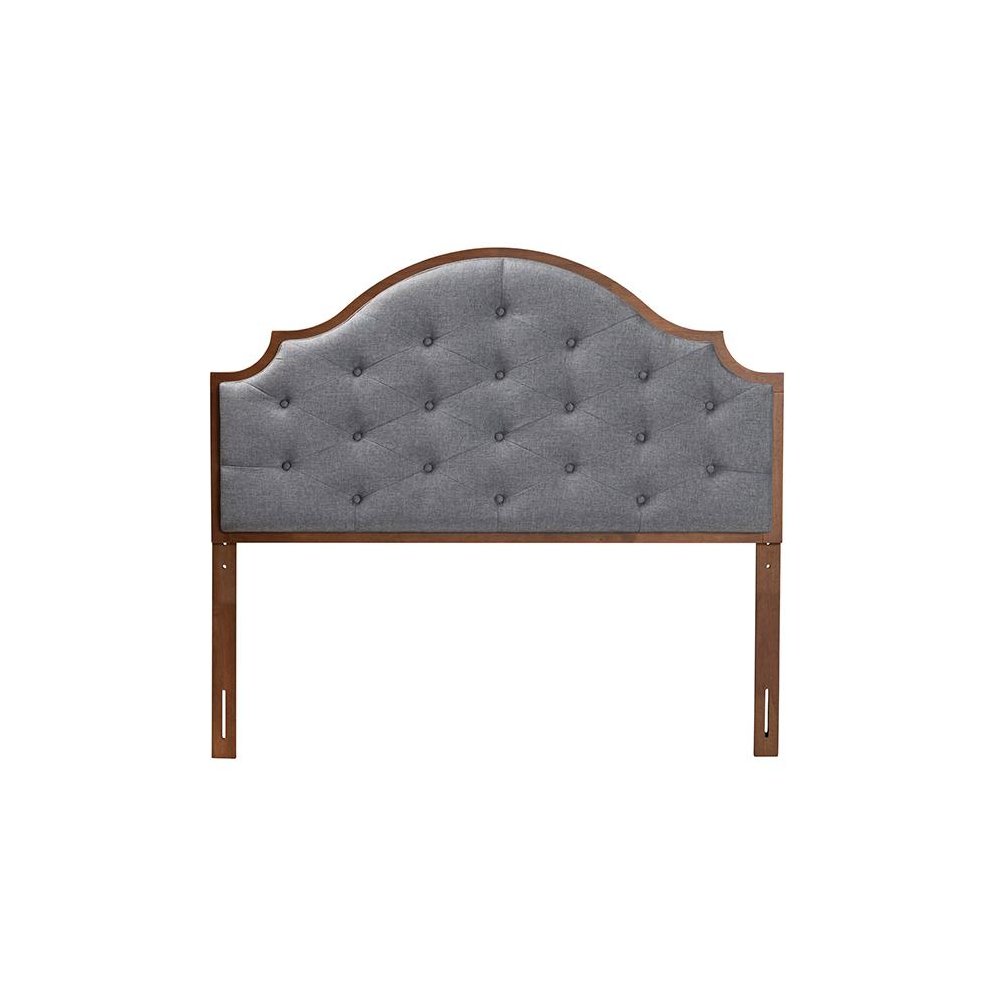 Walnut Brown Finished Wood King Size Headboard. Picture 2