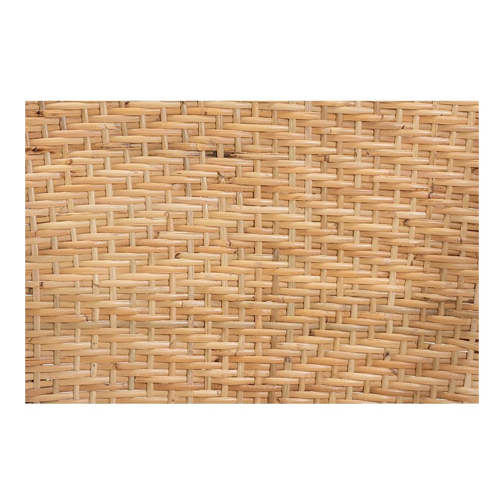 bali & pari Genna Modern Bohemian Natural Brown Finished Rattan Dining Chair. Picture 7