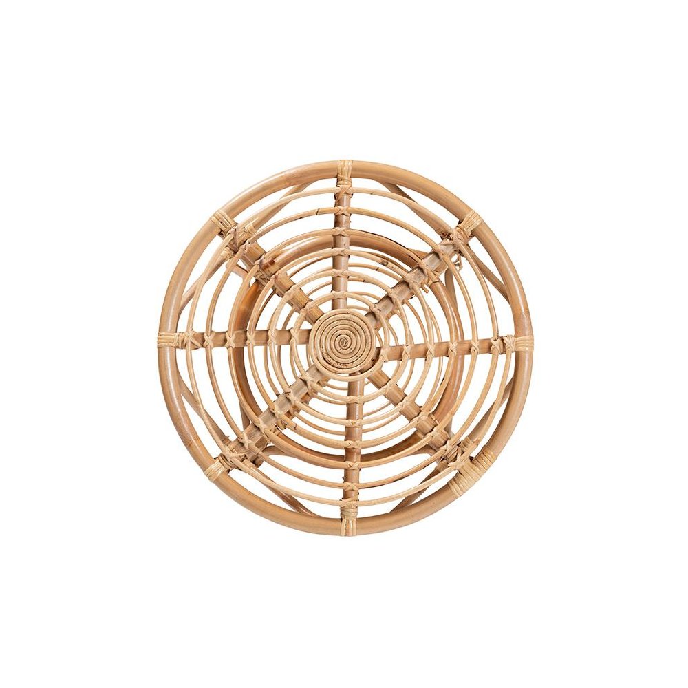 bali & pari Cariel Modern Bohemian Natural Brown Rattan Coffee Table. Picture 5