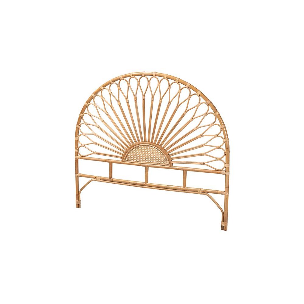 Bohemian Natural Rattan King Size Standalone Headboard. Picture 1