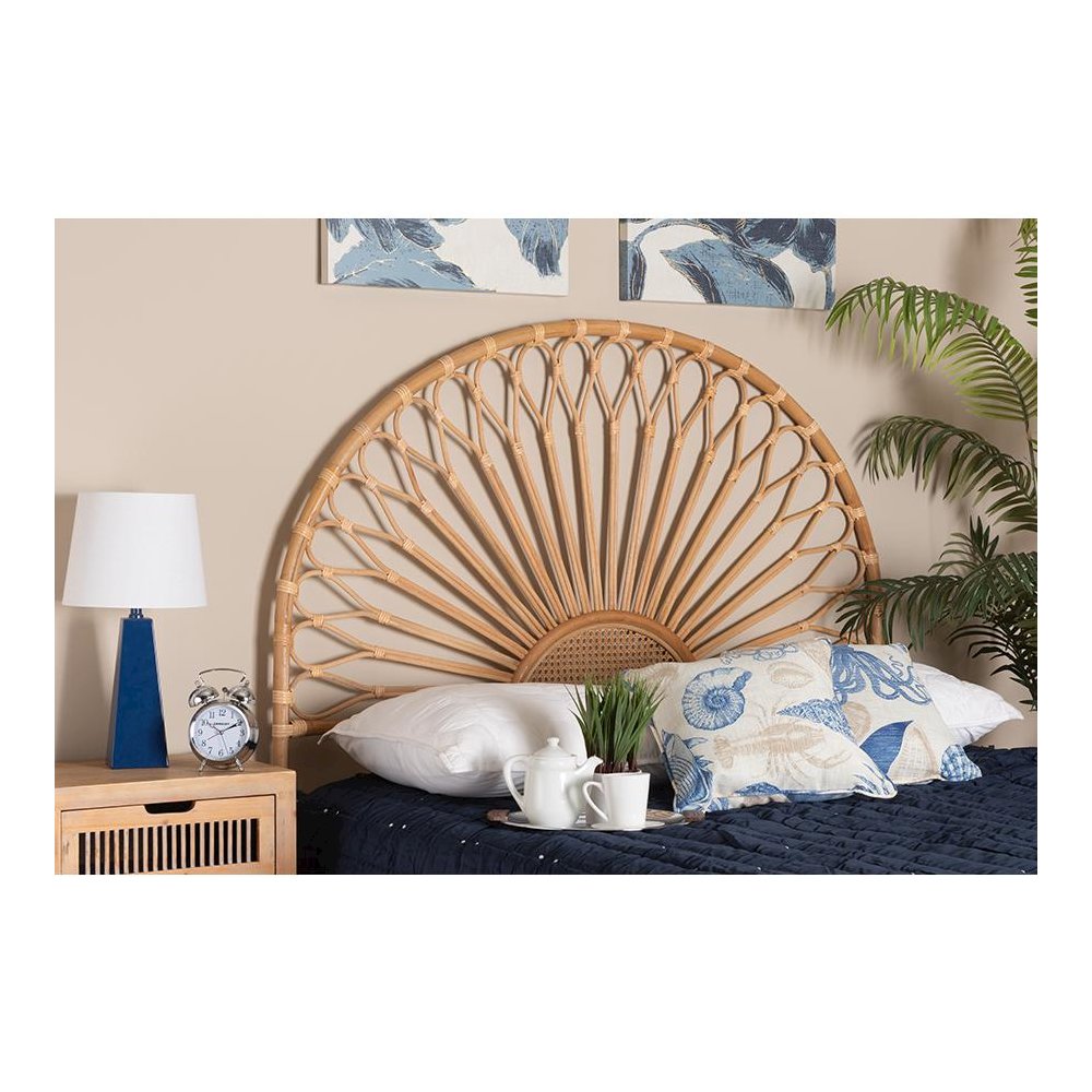Bohemian Natural Rattan King Size Standalone Headboard. Picture 6