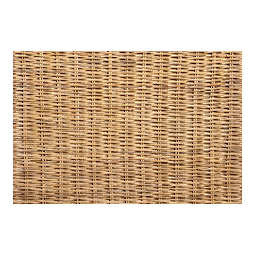 Bohemian Natural Rattan and Mahogany Wood Dining Chair. Picture 7