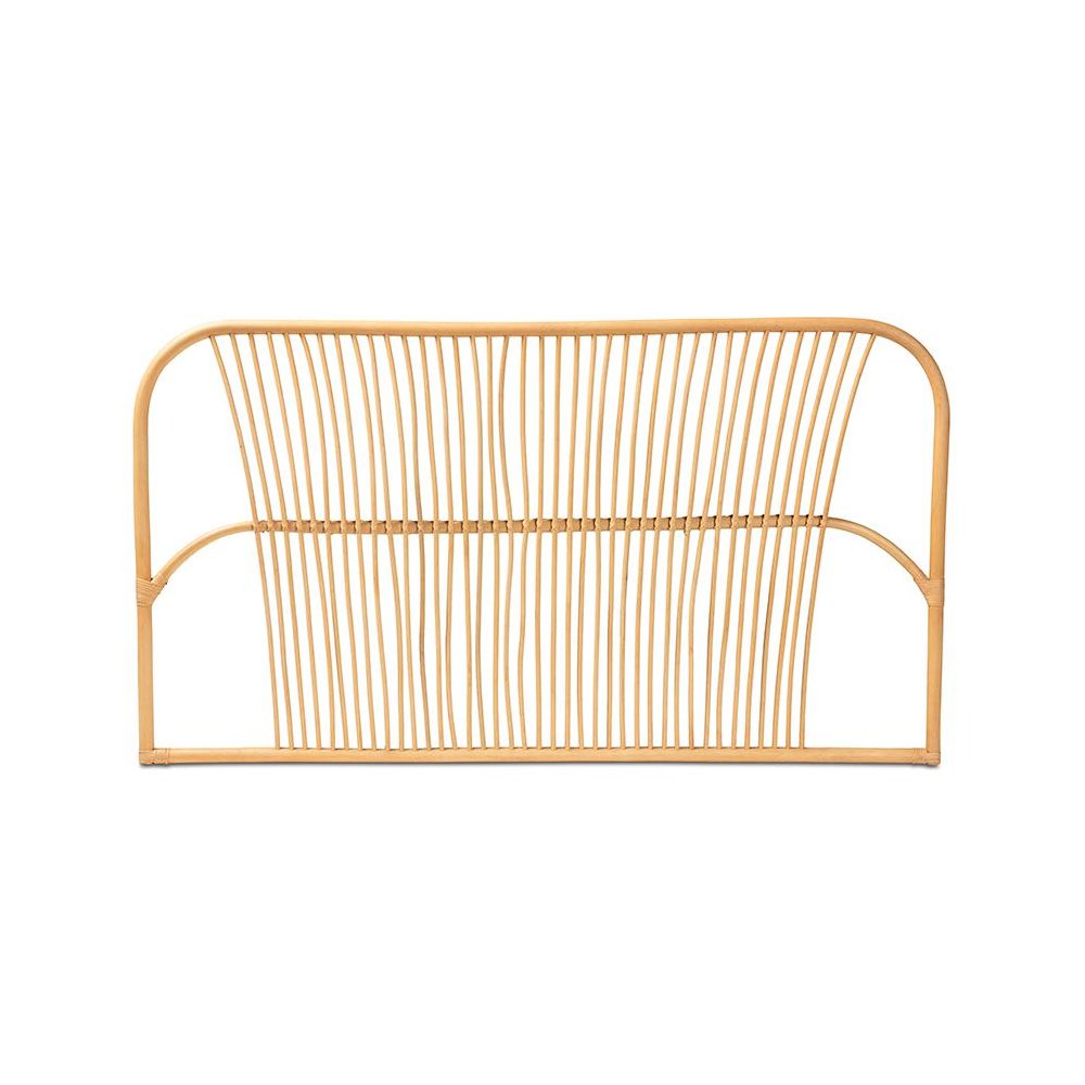 Bohemian Natural Brown Rattan Queen Size Wall-mount Headboard. Picture 2