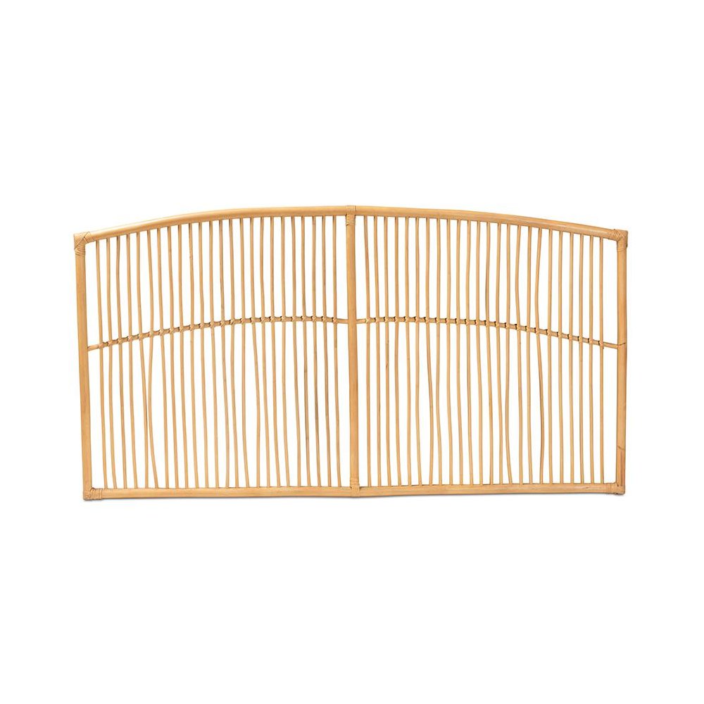 Bohemian Natural Brown Rattan Queen Size Wall-mount Headboard. Picture 2