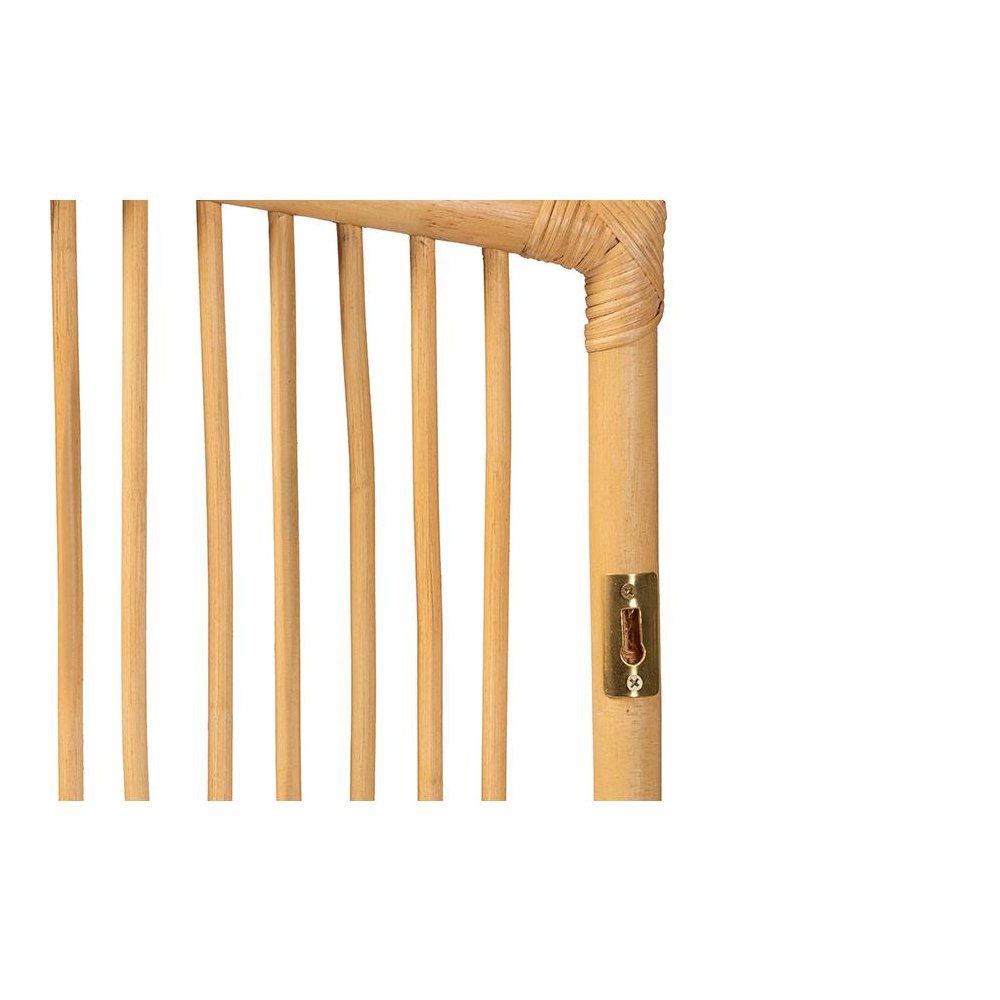 Bohemian Natural Brown Rattan Queen Size Wall-mount Headboard. Picture 4