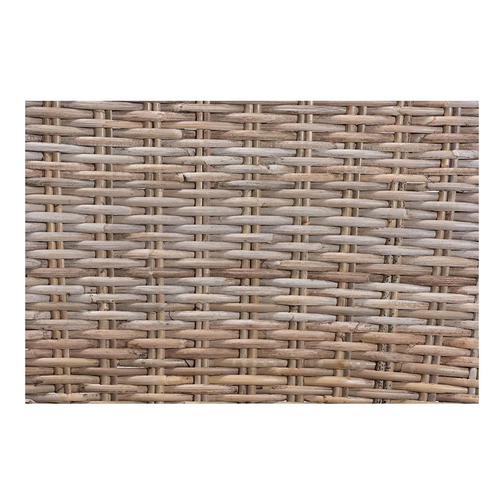 Bohemian Grey Rattan and Natural Brown Finished Wood Dining Chair. Picture 7
