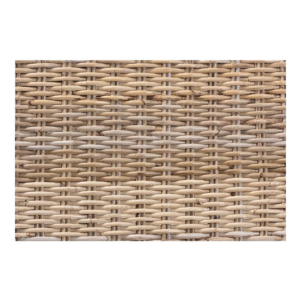 bali & pari Enver Modern Bohemian Grey Rattan and Brown Wood Dining Chair. Picture 7