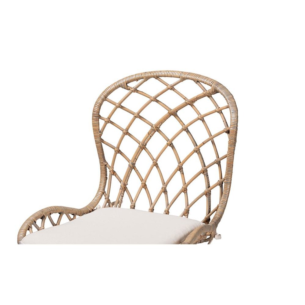 Greywashed Rattan 2-Piece Dining Chair Set. Picture 4