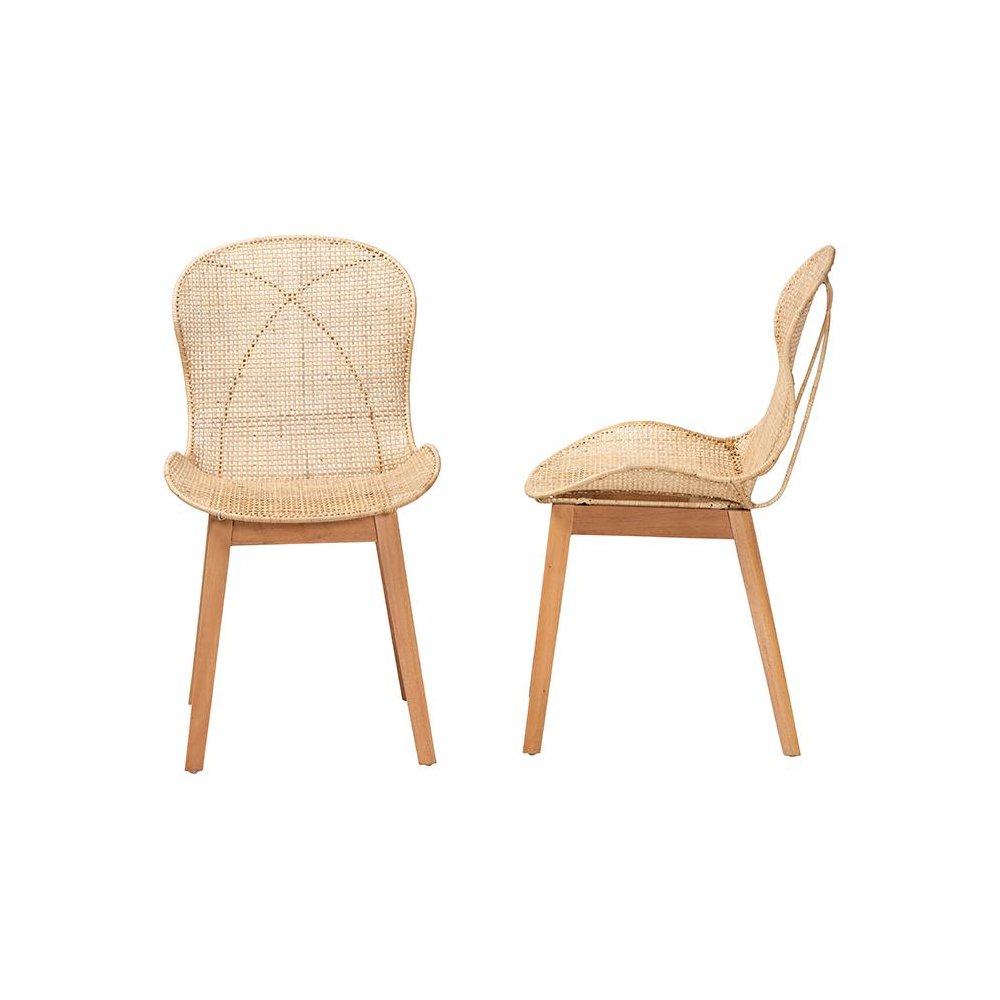 Rattan 2-Piece Dining Chair Set. Picture 3