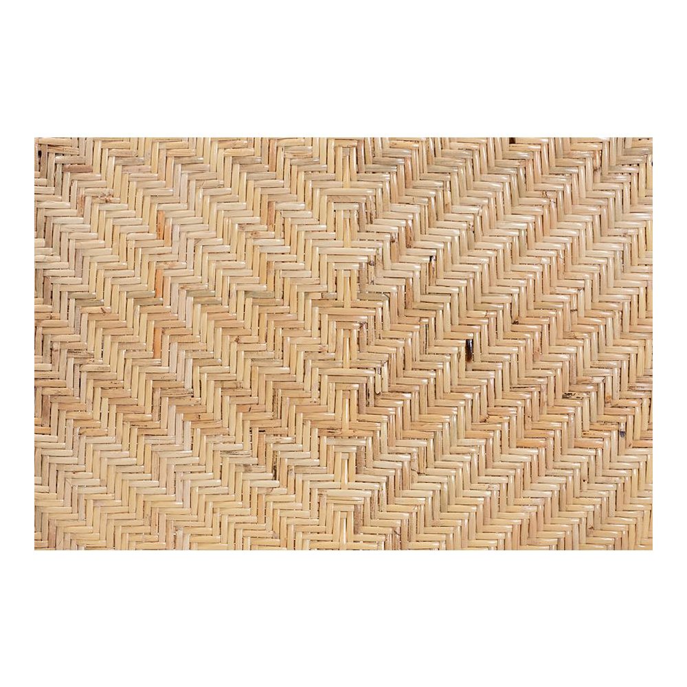 Natural Brown Finished Wood and Rattan Dining Chair. Picture 7