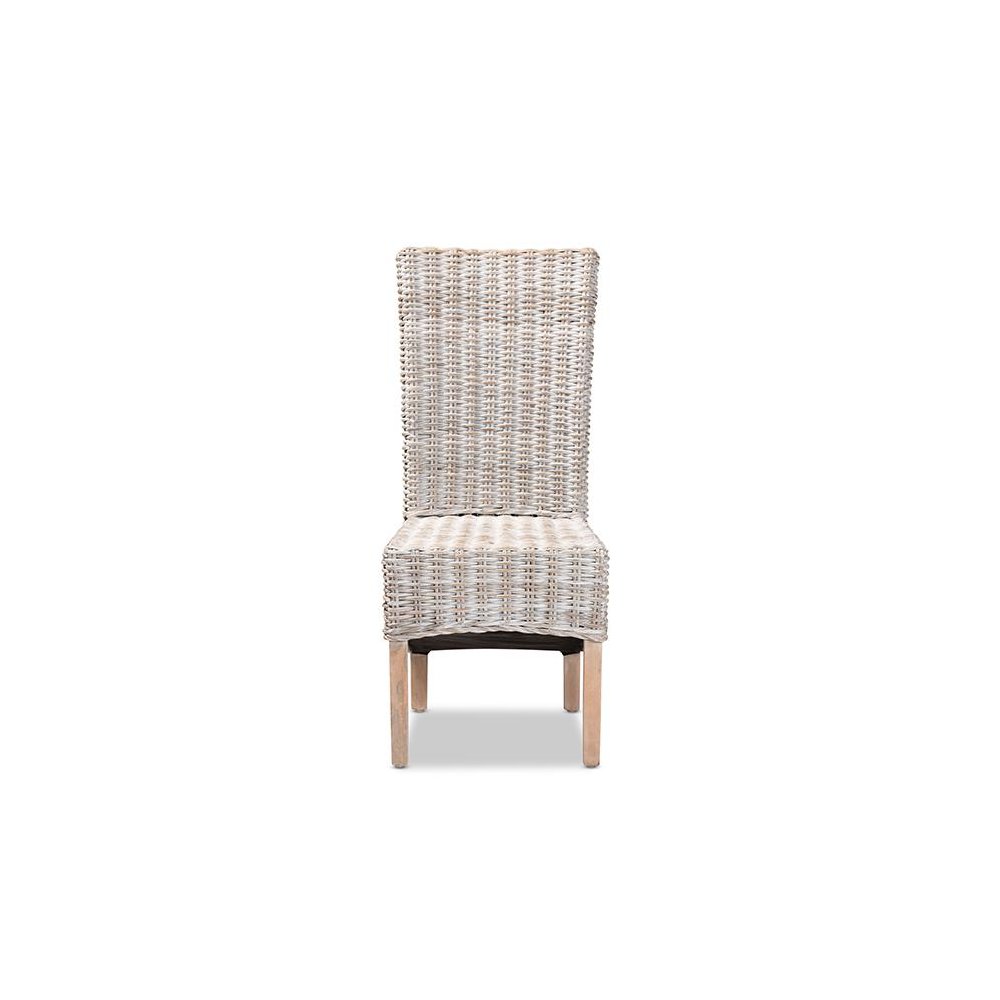 Natural Brown Finished Wood Dining Chair. Picture 2
