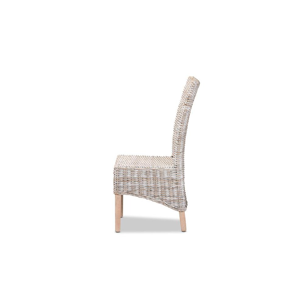 Natural Brown Finished Wood Dining Chair. Picture 3