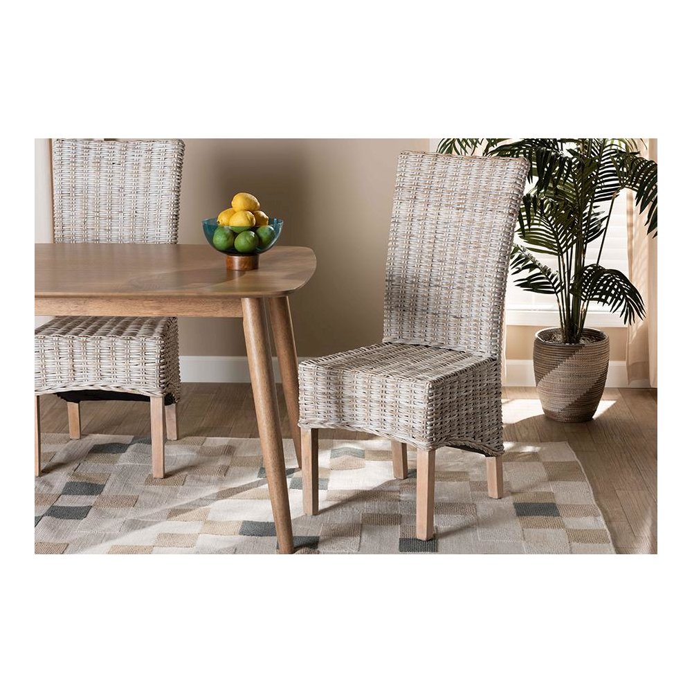Natural Brown Finished Wood Dining Chair. Picture 8