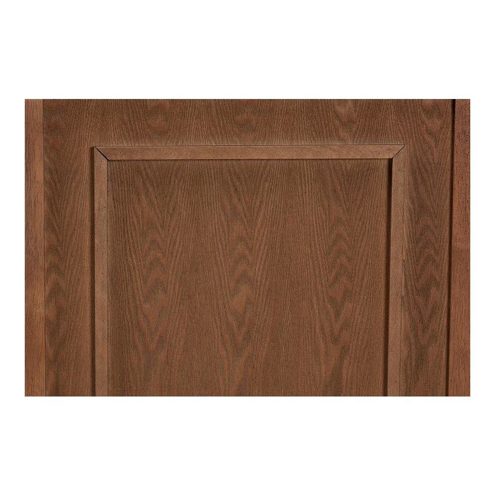 Giordano Classic and Traditional Ash Walnut Finished Wood Full Size Headboard. Picture 4