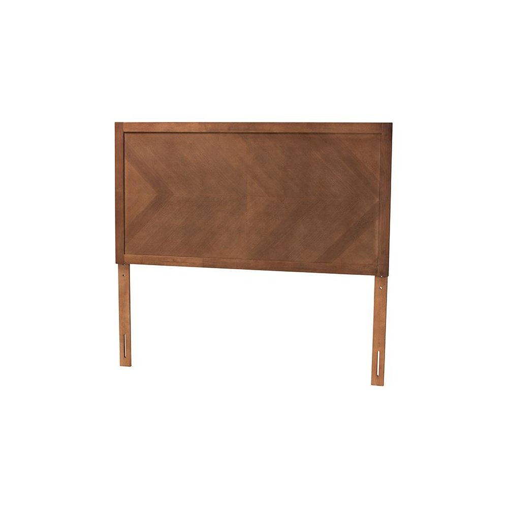 Terrian Classic and Traditional Ash Walnut Finished Wood Queen Size Headboard. Picture 1