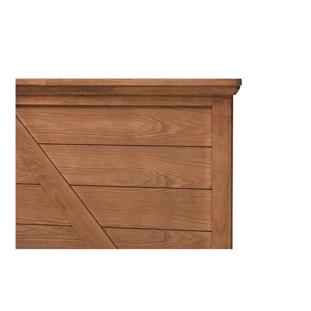 Yorick Classic and Traditional Ash Walnut Finished Wood Queen Size Headboard. Picture 3