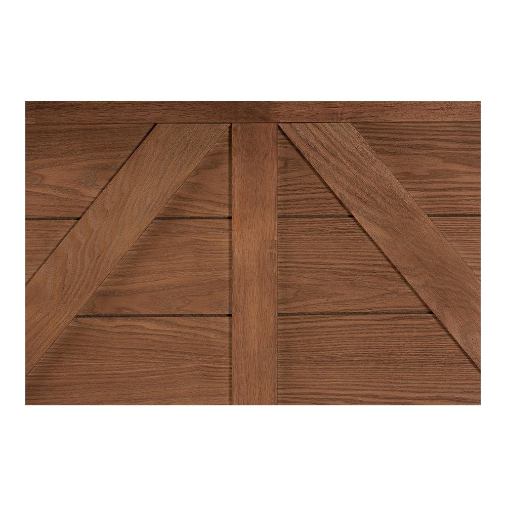Yorick Classic and Traditional Ash Walnut Finished Wood Queen Size Headboard. Picture 4