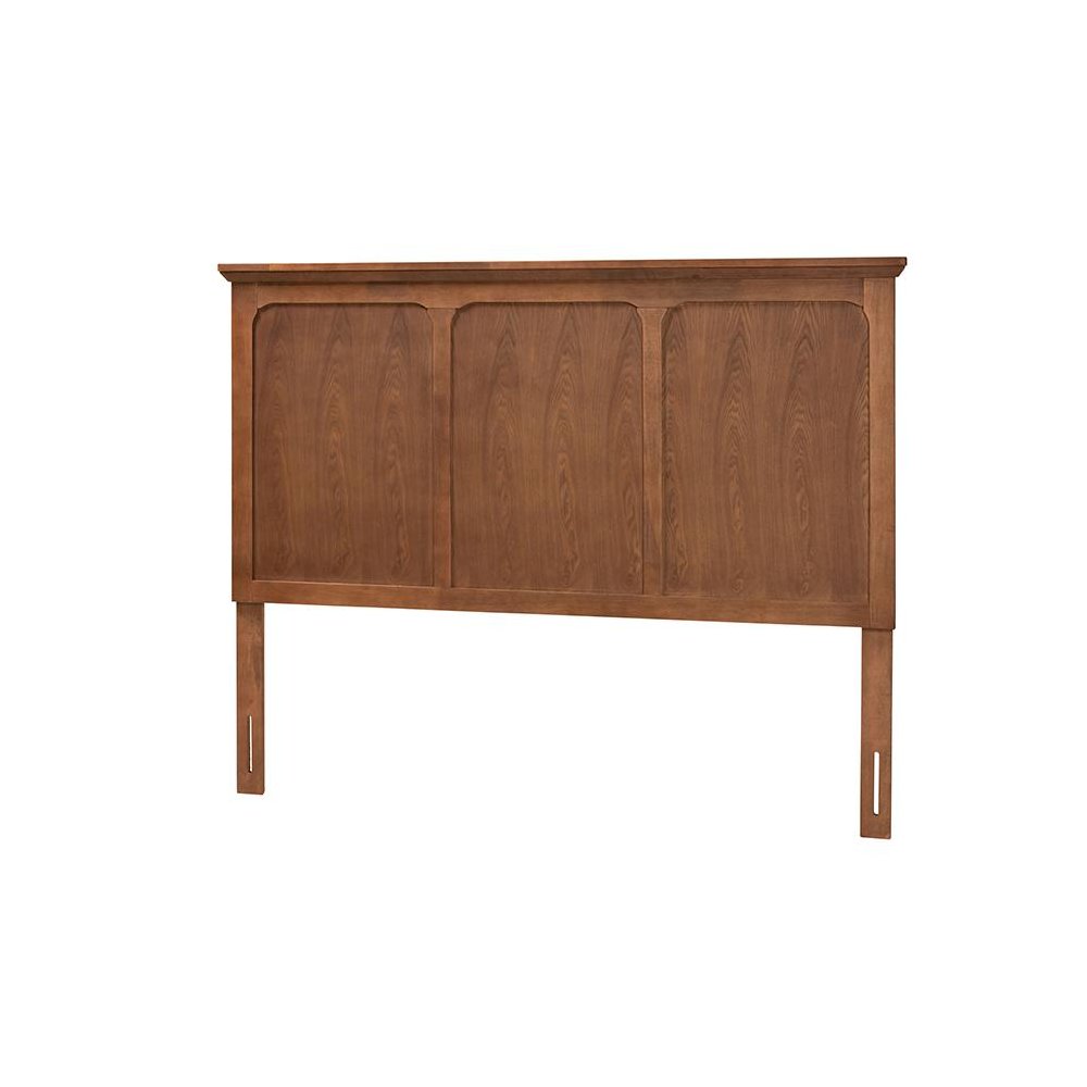 Alarice Classic and Traditional Ash Walnut Finished Wood Queen Size Headboard. Picture 1