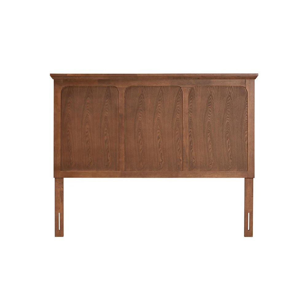 Alarice Classic and Traditional Ash Walnut Finished Wood Queen Size Headboard. Picture 2