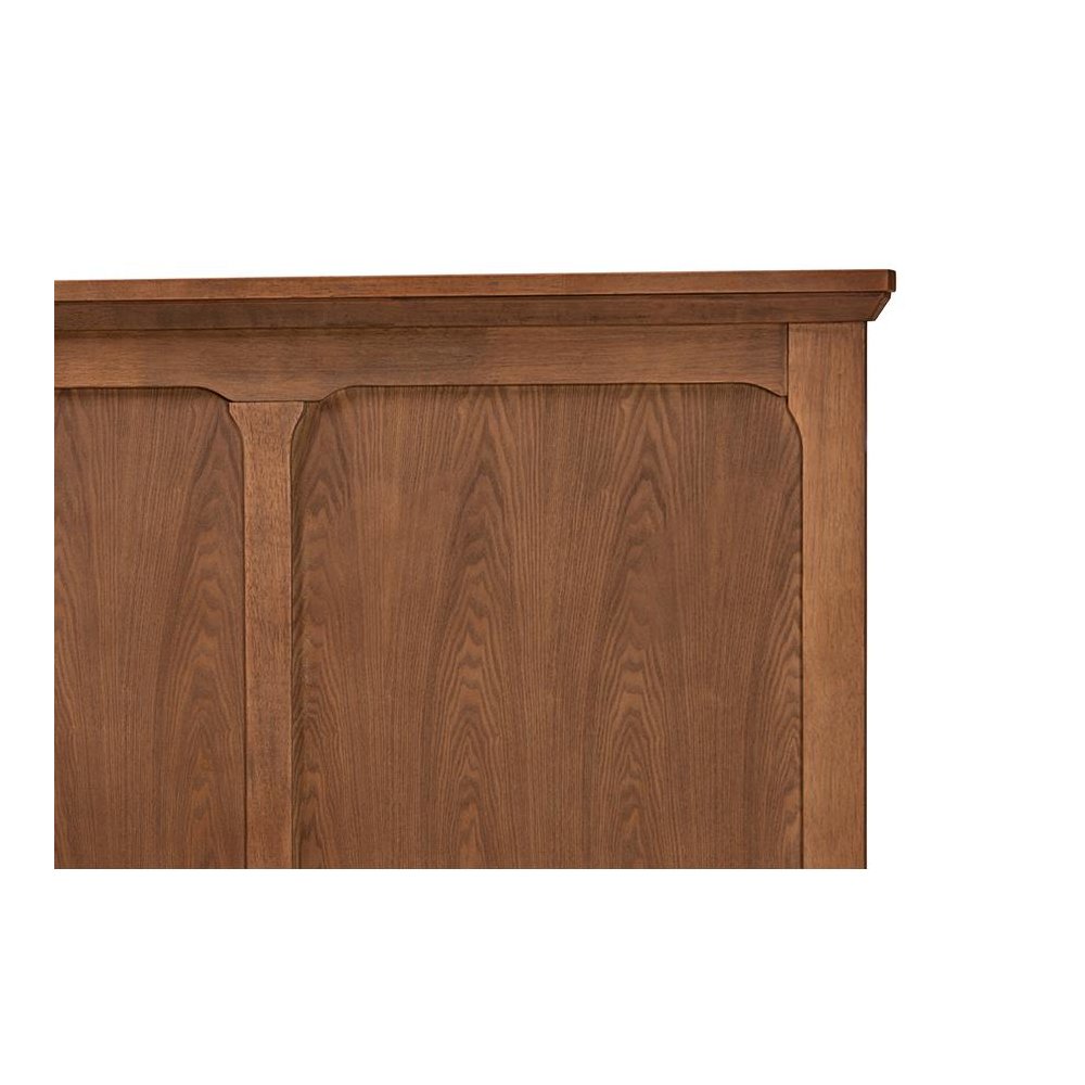 Alarice Classic and Traditional Ash Walnut Finished Wood Queen Size Headboard. Picture 3