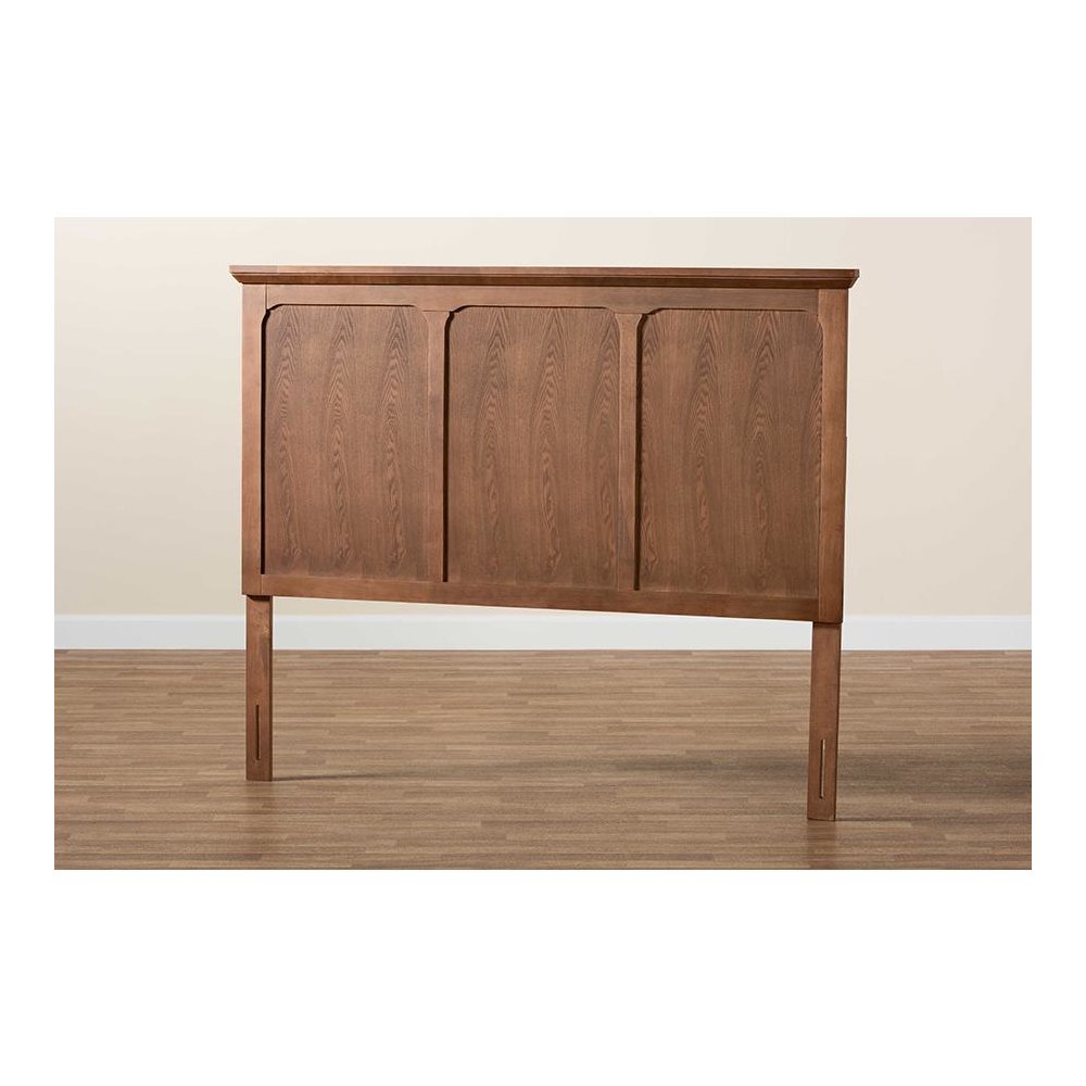 Alarice Classic and Traditional Ash Walnut Finished Wood Queen Size Headboard. Picture 6