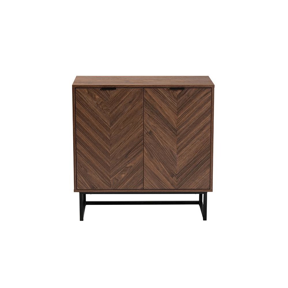 Baxton Studio Sadia Modern Walnut Brown Finished Wood Storage Cabinet. Picture 3
