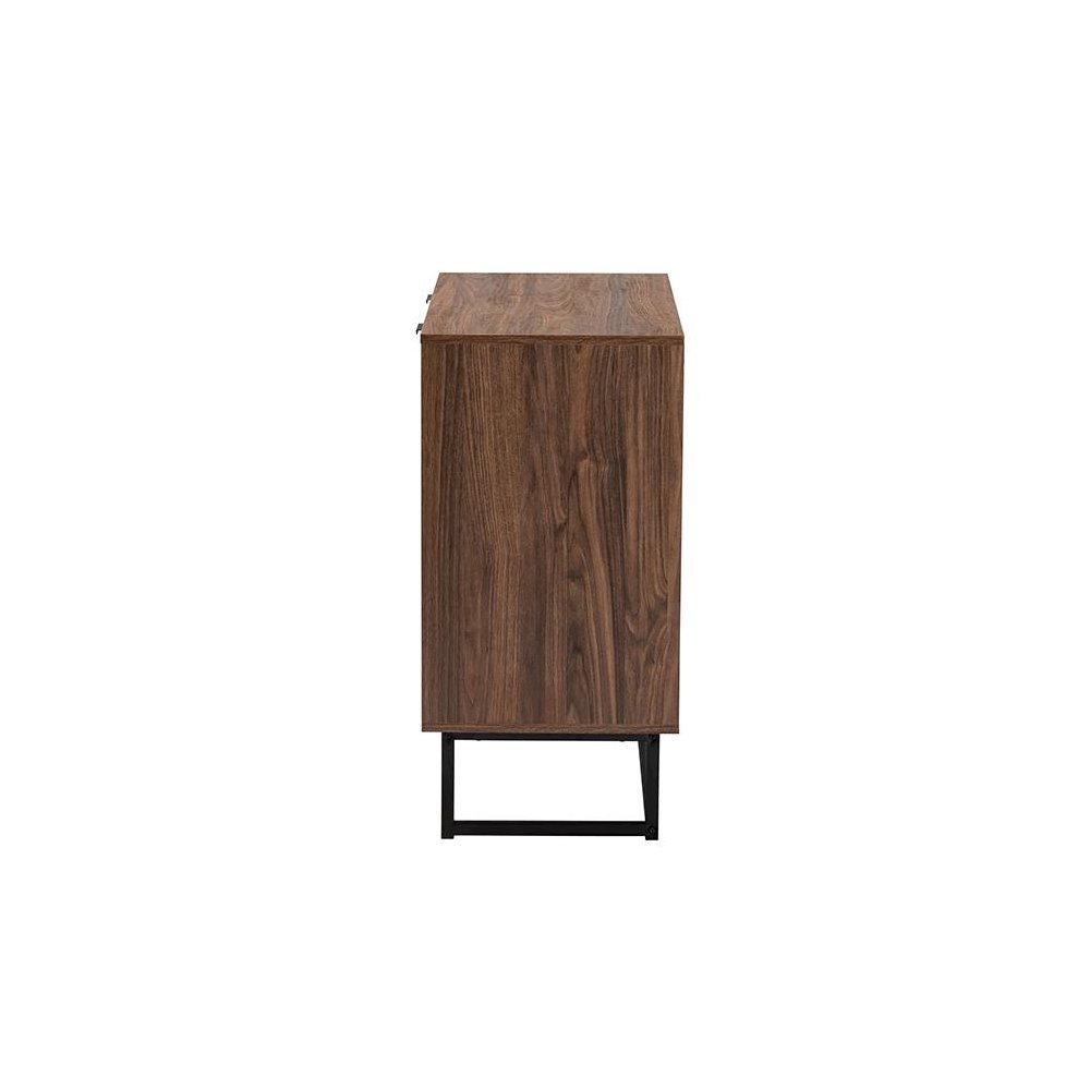 Baxton Studio Sadia Modern Walnut Brown Finished Wood Storage Cabinet. Picture 4