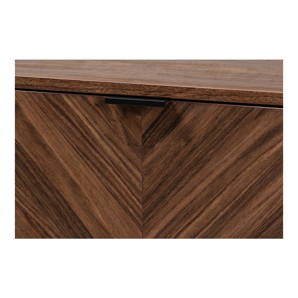 Baxton Studio Sadia Modern Walnut Brown Finished Wood Storage Cabinet. Picture 5
