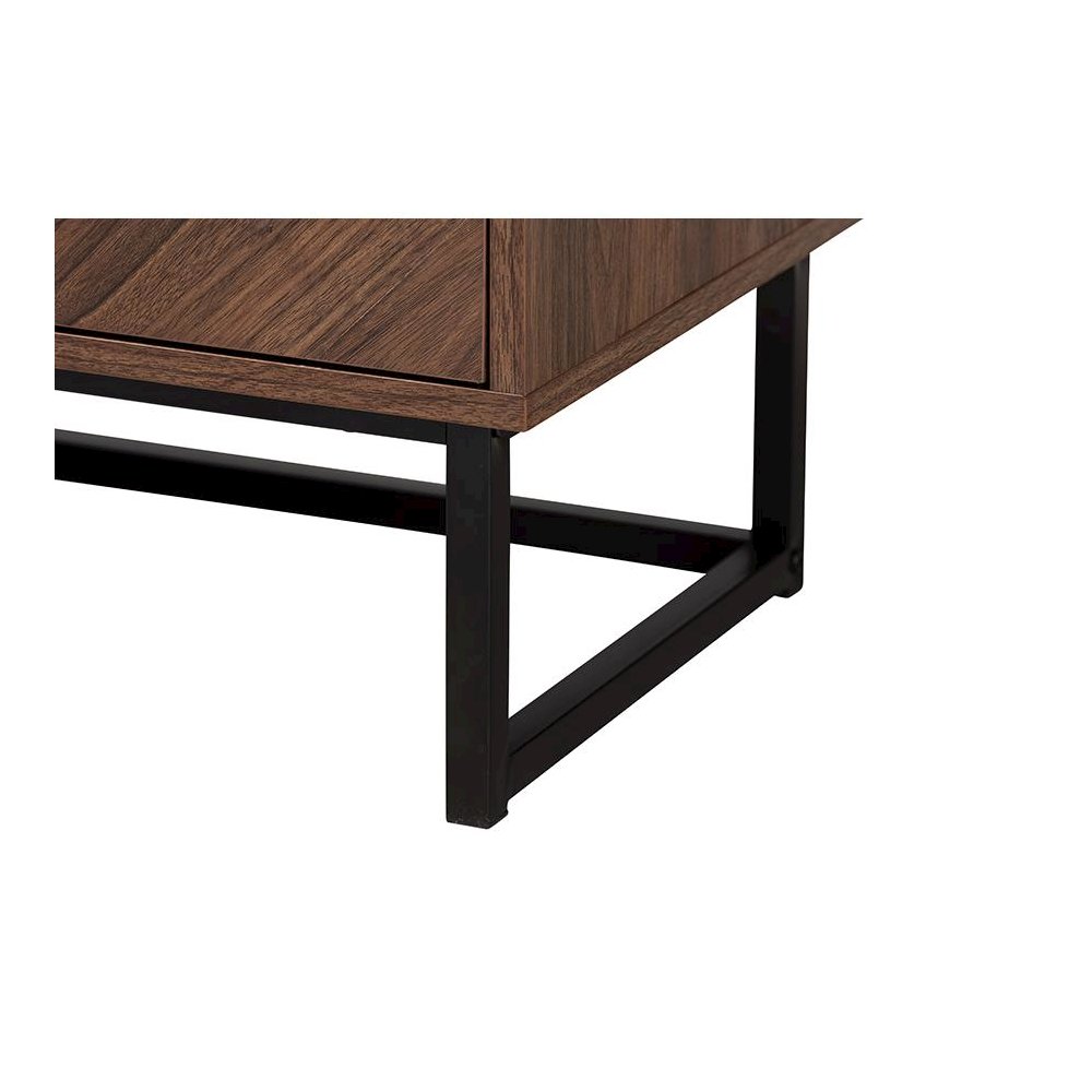 Baxton Studio Sadia Modern Walnut Brown Finished Wood Storage Cabinet. Picture 6